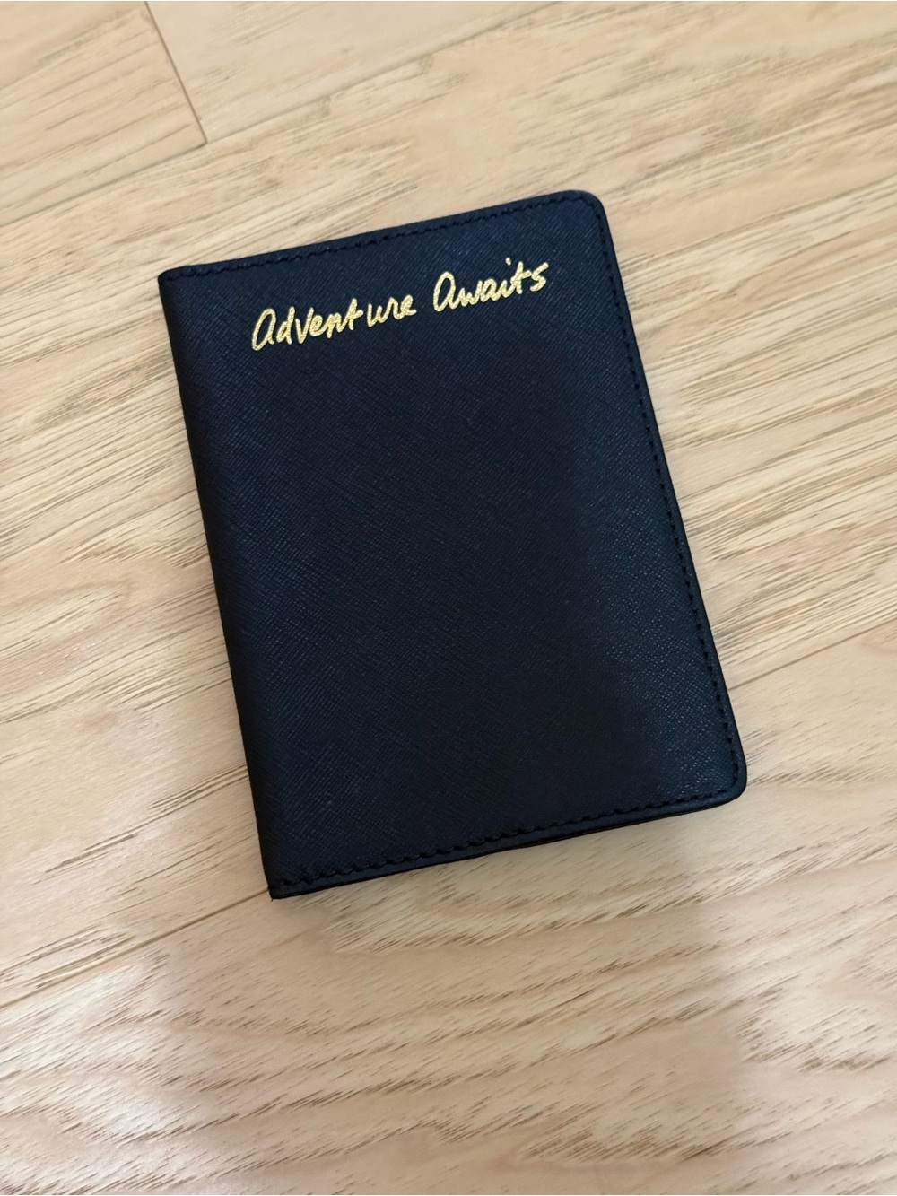 Rebecca Minkoff Adventure Awaits Black Passport Holder